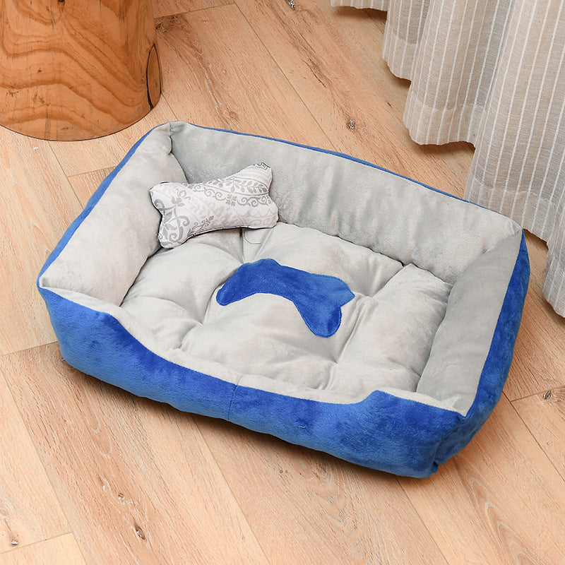 Soft Fleece Pet Bed Large Warm Dog Cat Puppy Sleeping Mat Cushion Cozy Kennel