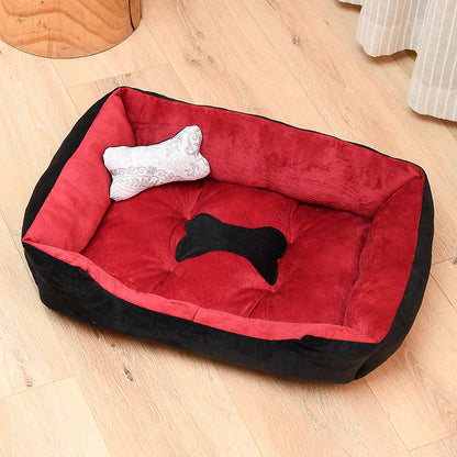 Soft Fleece Pet Bed Large Warm Dog Cat Puppy Sleeping Mat Cushion Cozy Kennel