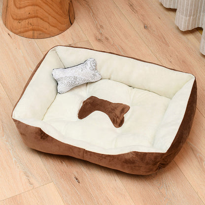 Soft Fleece Pet Bed Large Warm Dog Cat Puppy Sleeping Mat Cushion Cozy Kennel